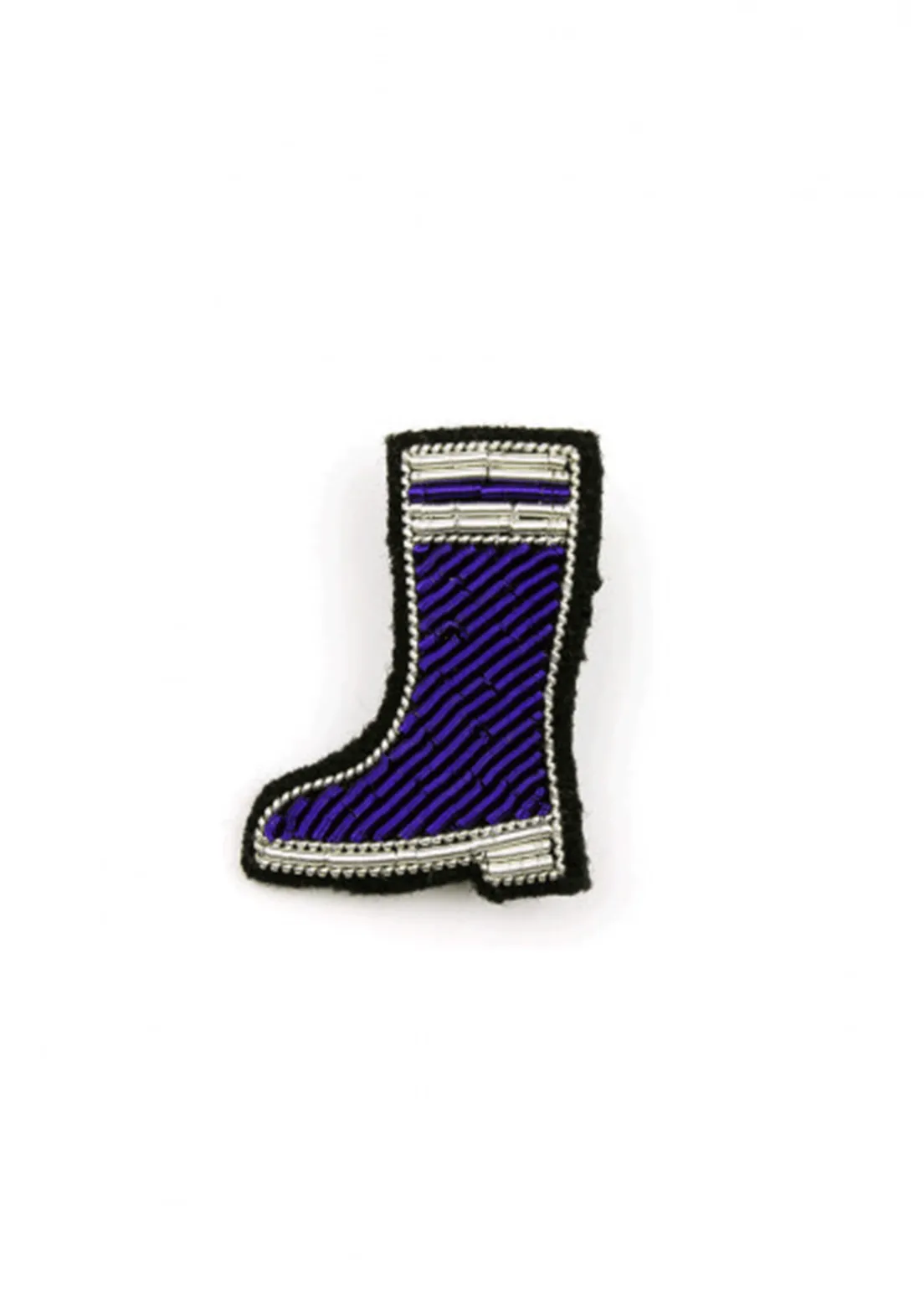 Boot embroidered brooch