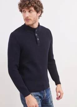 Bourboule buttoned high neck jumper