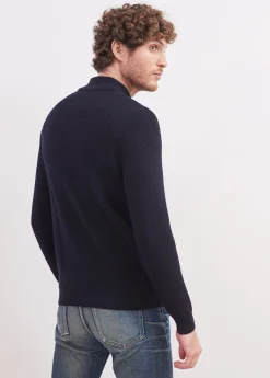 Bourboule buttoned high neck jumper