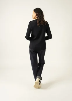 Brégançon Eiffel sailor jumper with lurex detailing