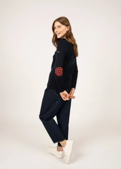 Brégançon sailor jumper with elbow patches