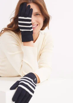 Colombier striped gloves