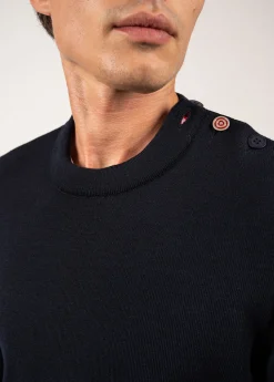 Comfortable sailor jumper with elbow patches