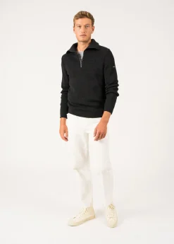 Cotentin trucker-style neck jumper