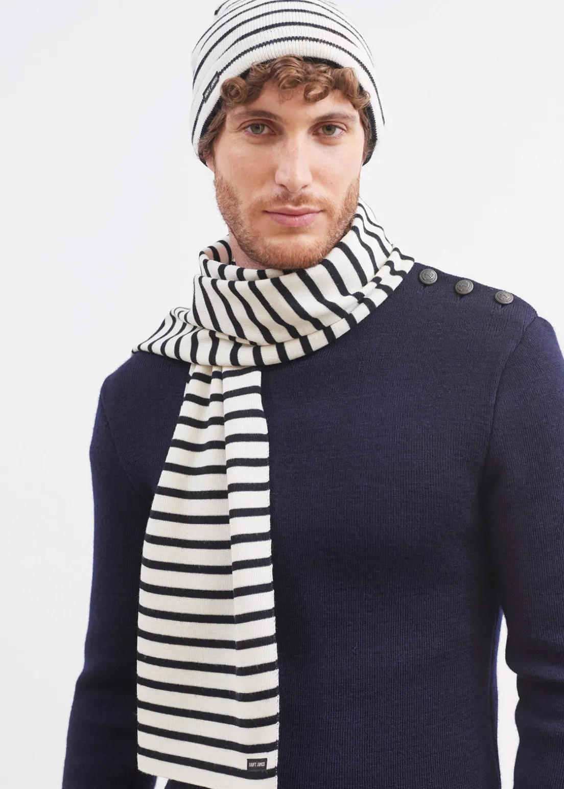 Duguay striped scarf