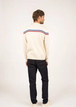 Elysée jumper with placed stripes