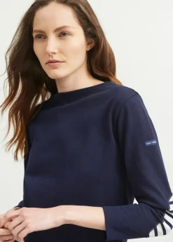 Guildo boat neck sailor shirt