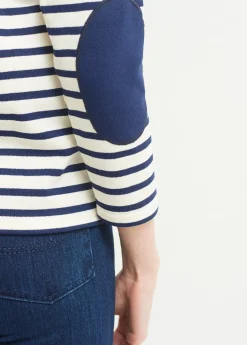 Guildo boat neck striped sailor shirt