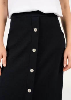 Ile Lacroix Buttoned Wool Skirt