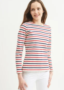 Meridame tricolour striped sailot shirt