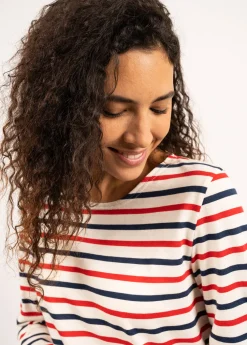 Minquidame tricolour striped sailor shirt