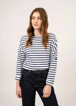 Minquiers Drop oversized striped sailor shirt