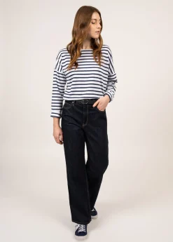 Minquiers Drop oversized striped sailor shirt
