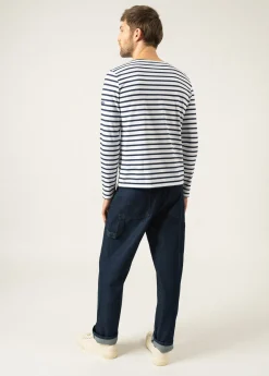 Minquiers unisex striped sailor shirt