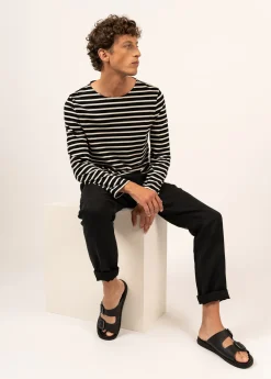 Minquiers unisex striped sailor shirt