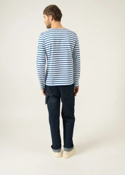 Minquiers unisex striped sailor shirt