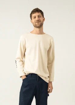 Méridien iconic sailor shirt with striped elbow patches