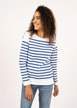 Naval woman authentic striped sailor shirt