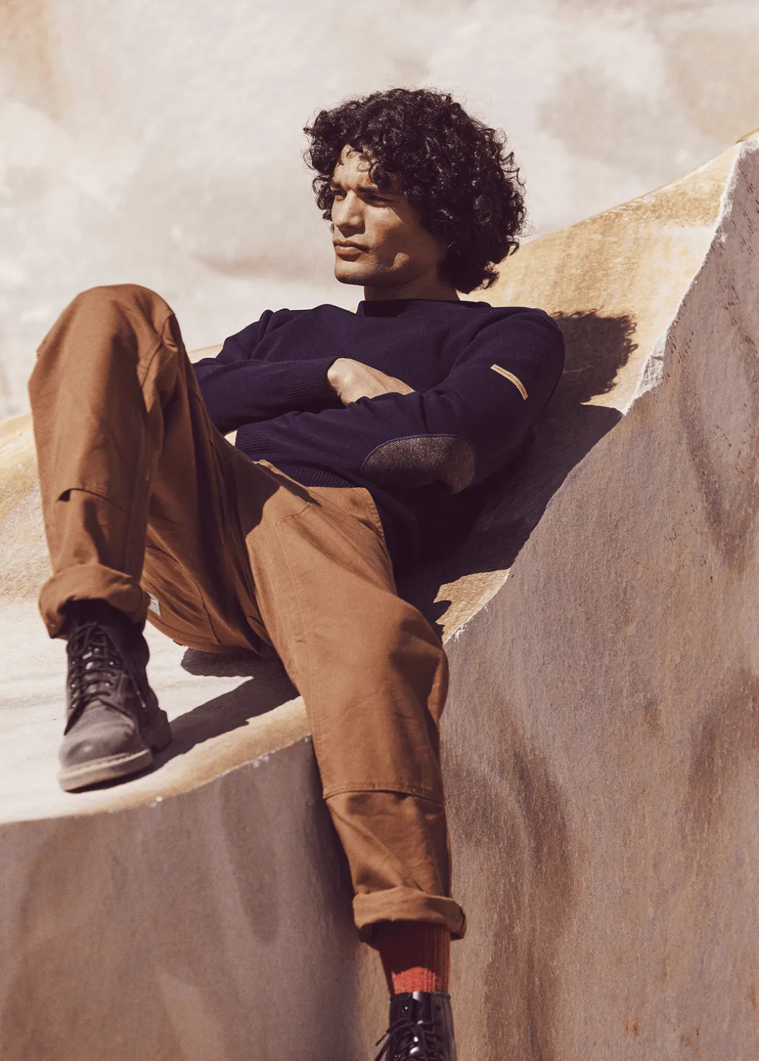 Patrimoine sailor jumper with elbow patches