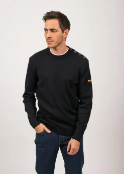 Patrimoine sailor jumper with elbow patches