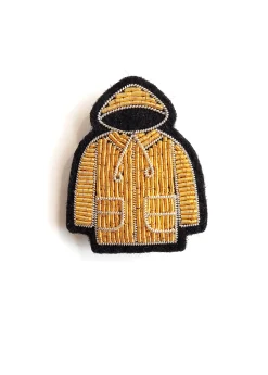 Raincoat embroidered brooch