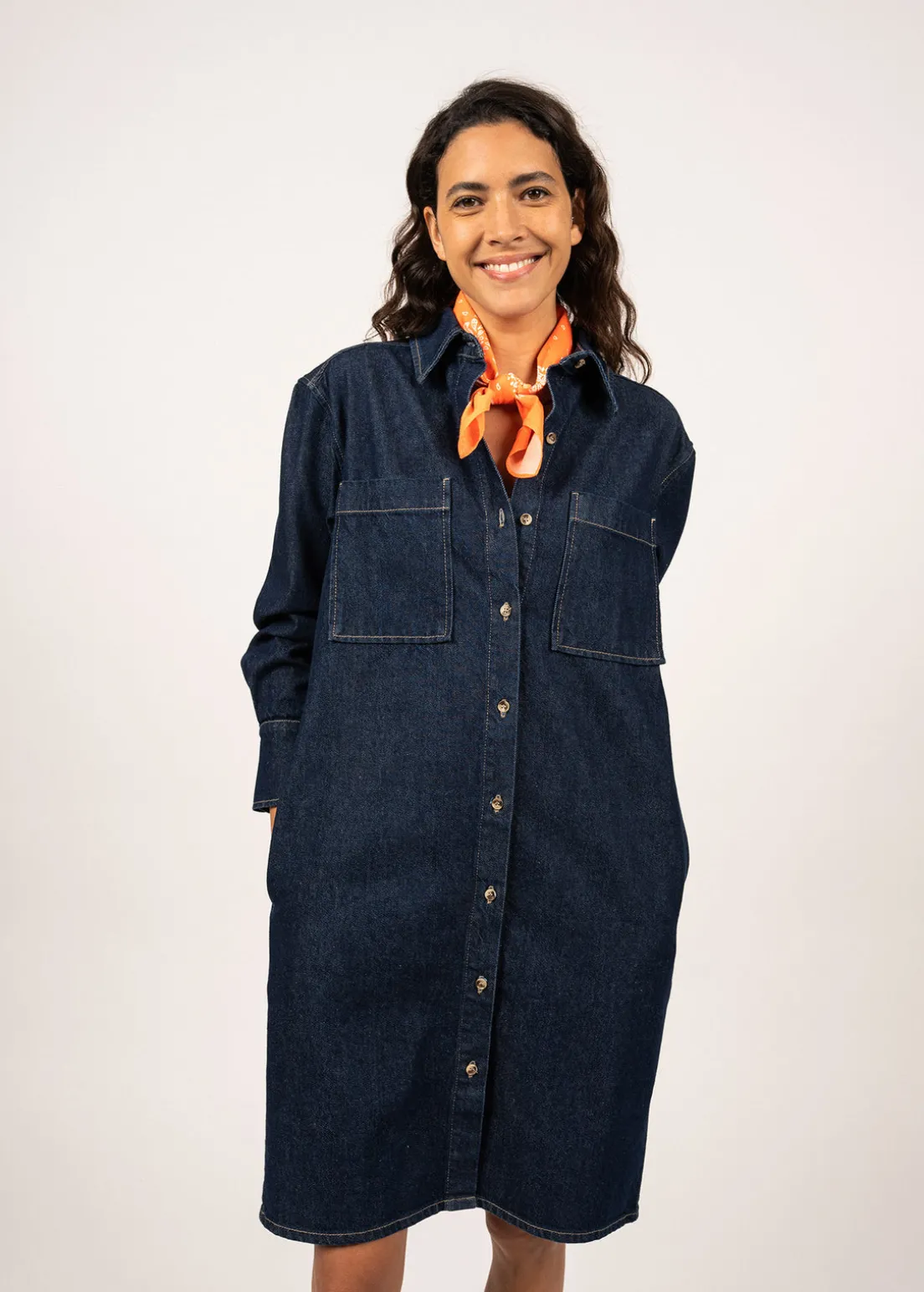 Roxane denim shirt dress