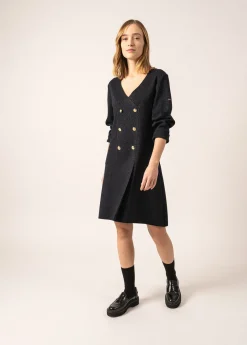 Royale Lurex Wool Wrap Dress