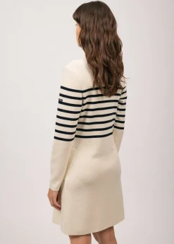 Royale striped dress in wool