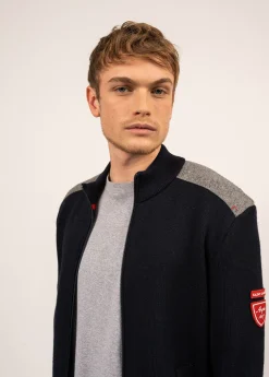 Serac Arpin zipped jacket in wool and wool cloth