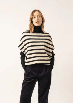 Striped Wool Poncho