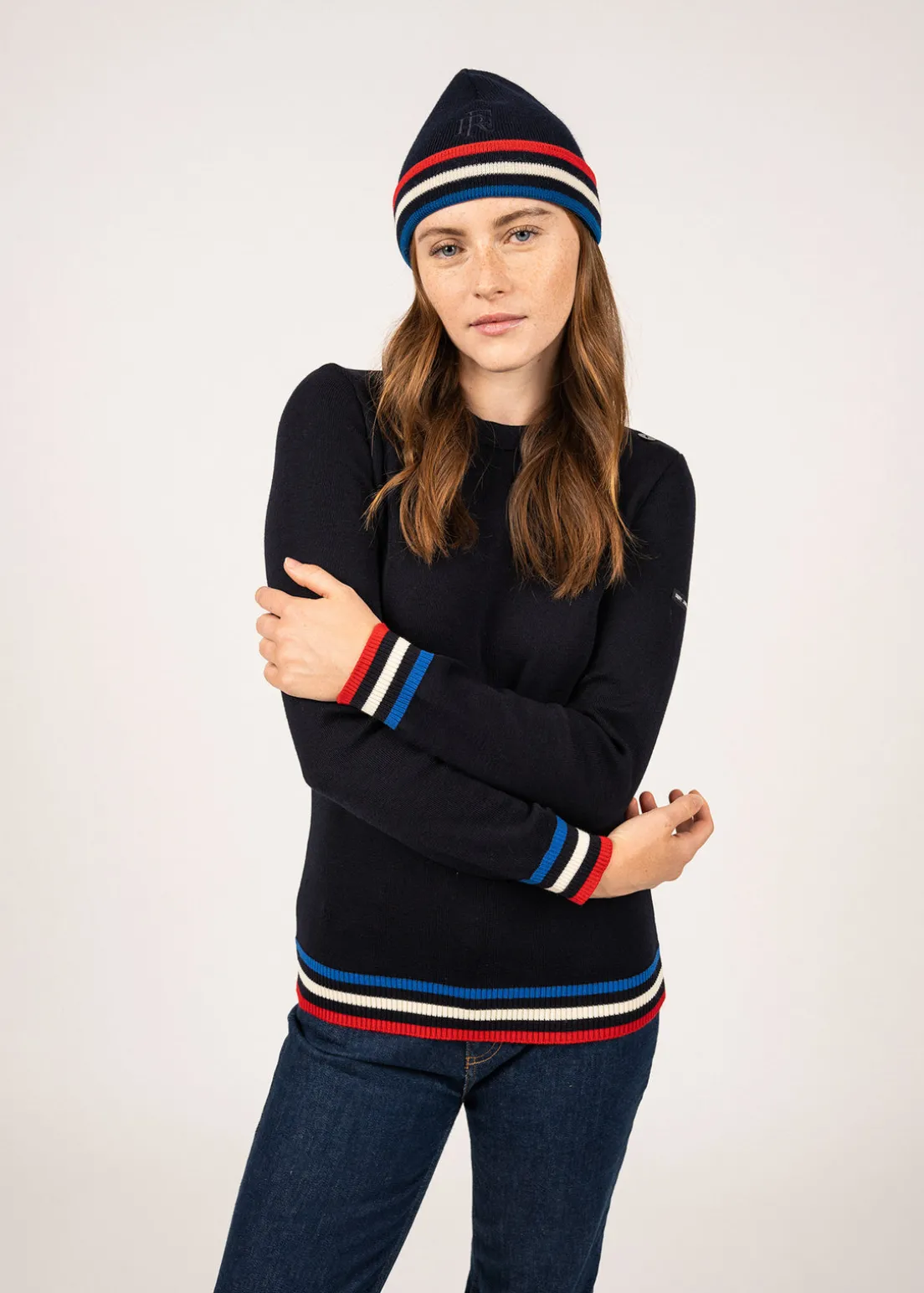 Tricolor wool hat