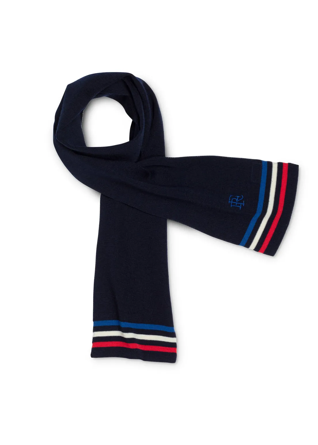 Tricolour wool scarf