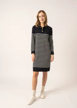 Vague Striped Wool Dress