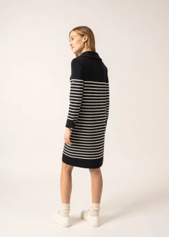 Vague Striped Wool Dress