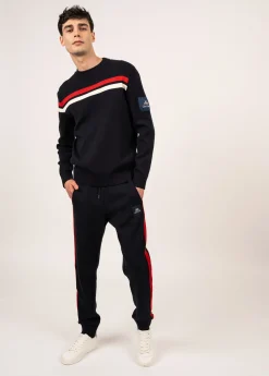 Viking wool pants with contrasting stripes