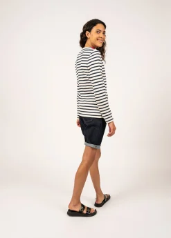 Vire sailor striped shirt with a contrasting collar